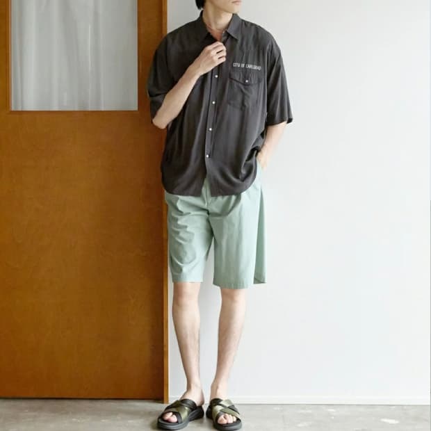 남자 니코앤드 반팔 자수 셔츠