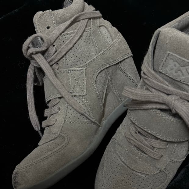 Ash 아쉬 보위 스웨이드 웨지힐 하이탑 스니커즈 카키그레이 36