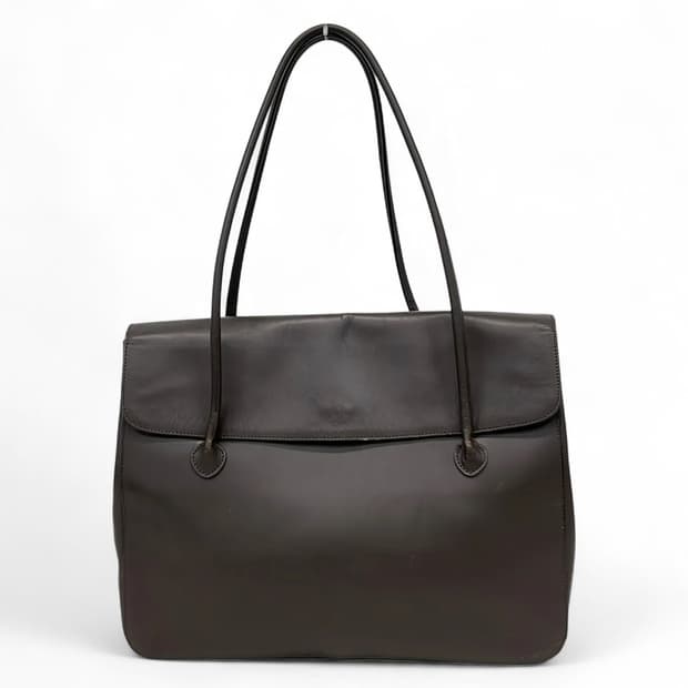 마가렛 호웰 소가죽 플랩 토트백