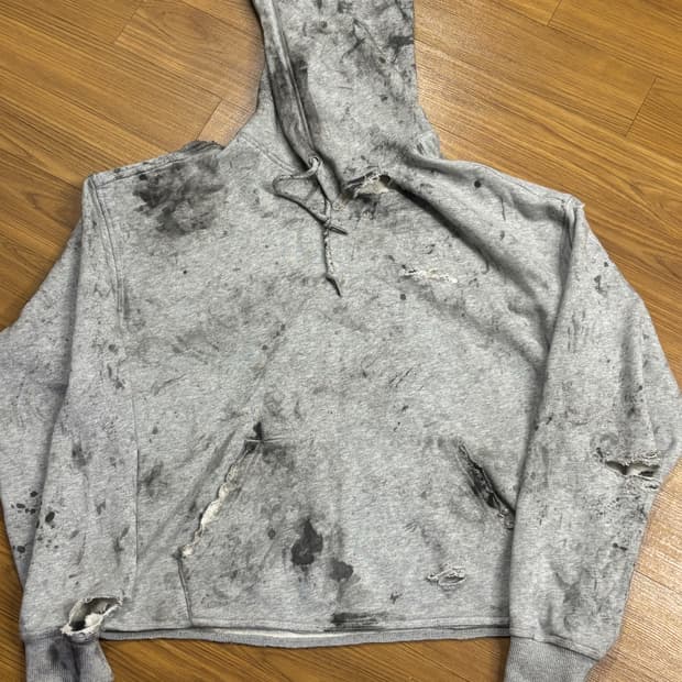 OBM 디스트레스드 후디