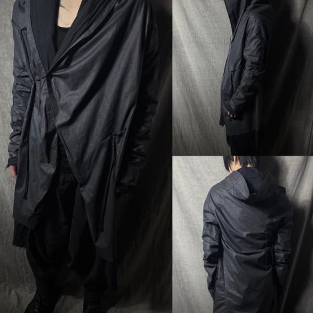 Boris Bidjan Saberi 코팅 레이어드 후드 코트