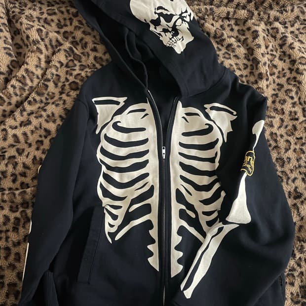 Vanson 벤슨 본 스켈레톤 넥 워머 후드집업