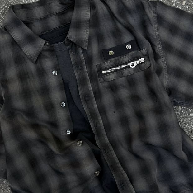 [2] 포그서비스 MA1 CHECK HALF SHIRT