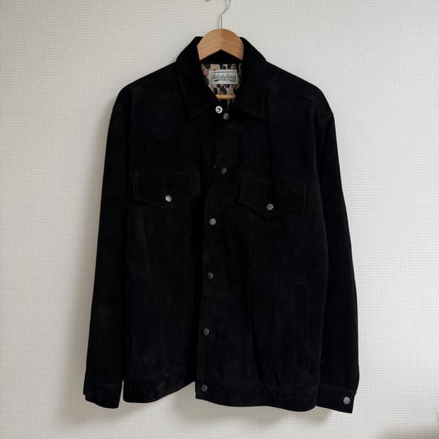 와코마리아 스웨이드 트러커 블랙