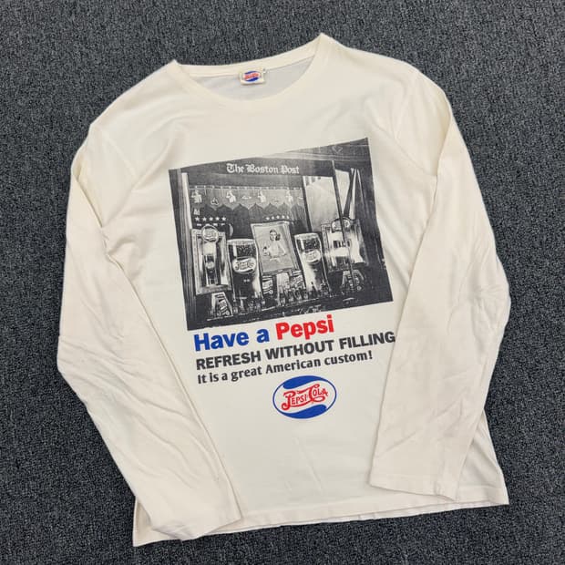 M)Pepsi Cola 빈티지 프린팅 롱슬리브