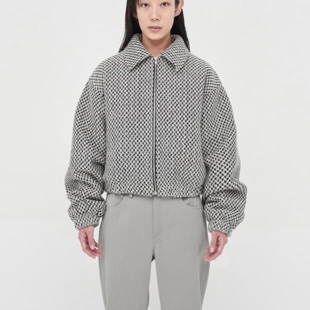 마뗑킴 트위드 점퍼