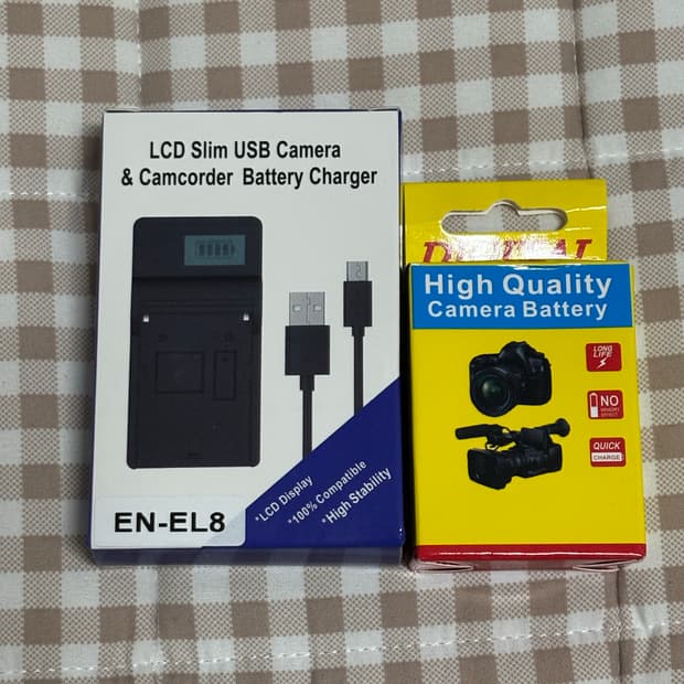 en-el8 충전기, 배터리
