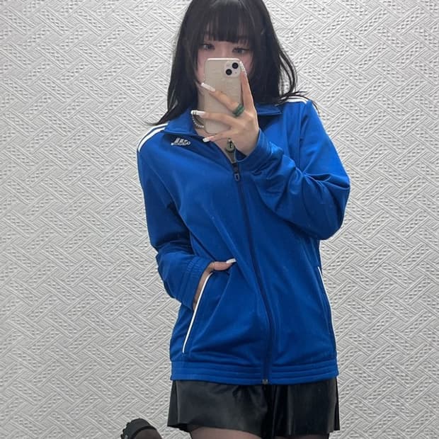 아디다스 올드스쿨 레트로 빈티지 딥블루 져지 집업 100 C10810