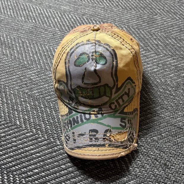 트루릴리전 디스트레스드 스트랩백 빈티지 캡모자(OS)