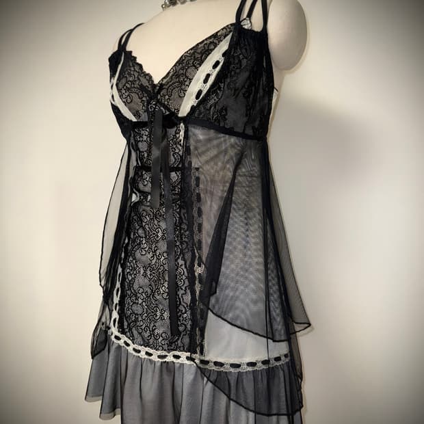 레이어드 오픈 언발 고스페어리슬립