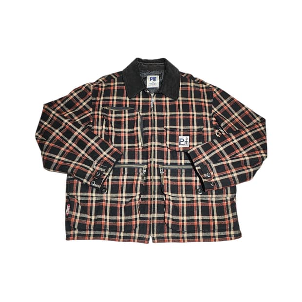 퍼슨스 체크 집업 자켓 