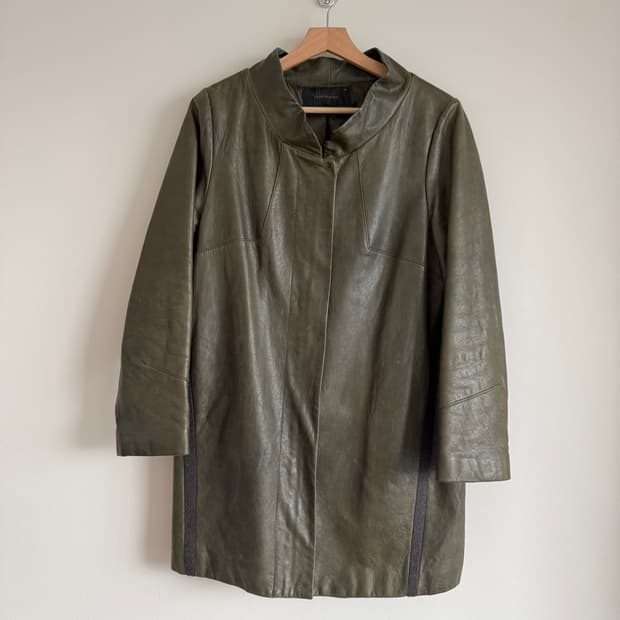 Pre owned 램스킨 레더 코트