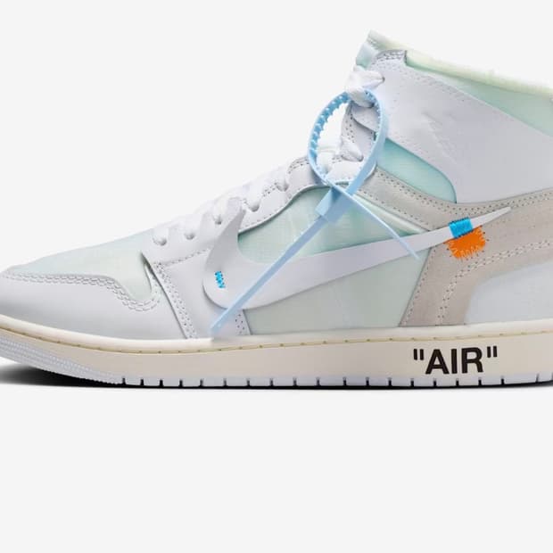 (275)조던 1 x 버질 아블로 아카이브 레트로 하이 알래스카 화이트