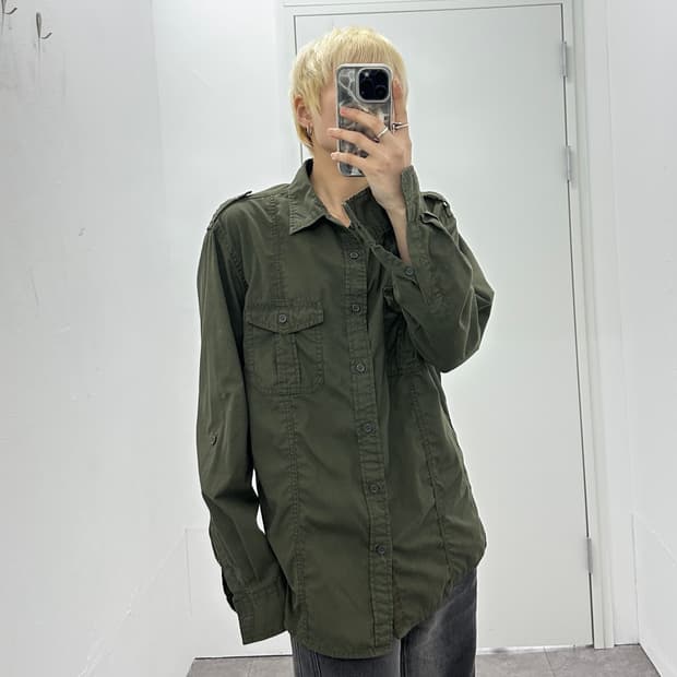 JPN khaki pocket shirts