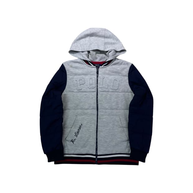 W 95 폴로 랄프로렌 투톤 패디드 후드집업