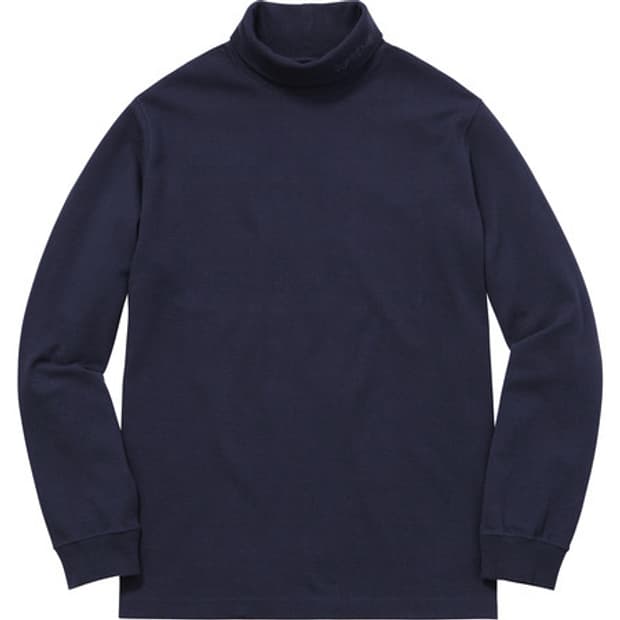 슈프림 솔리드 롱슬리브 터틀넥 블랙 