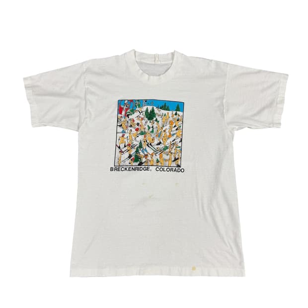 빈티지 80s Naked Ski 네이키드 스키 유머 티셔츠