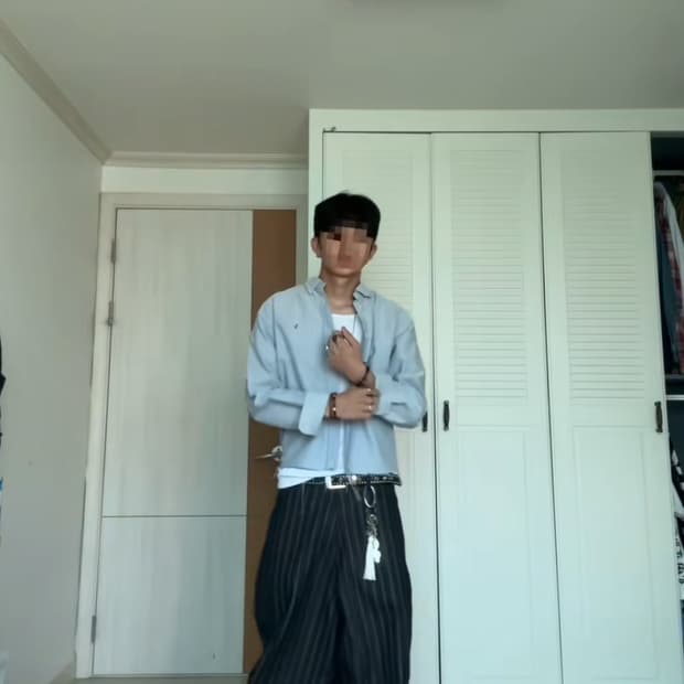 스트라이프 팬츠 임채윤님 바지