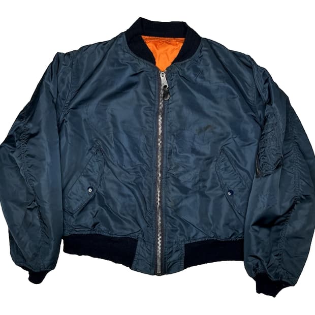 90s 미공군 납품용 알파인더스트리 MA-1 플라이트자켓 네이비