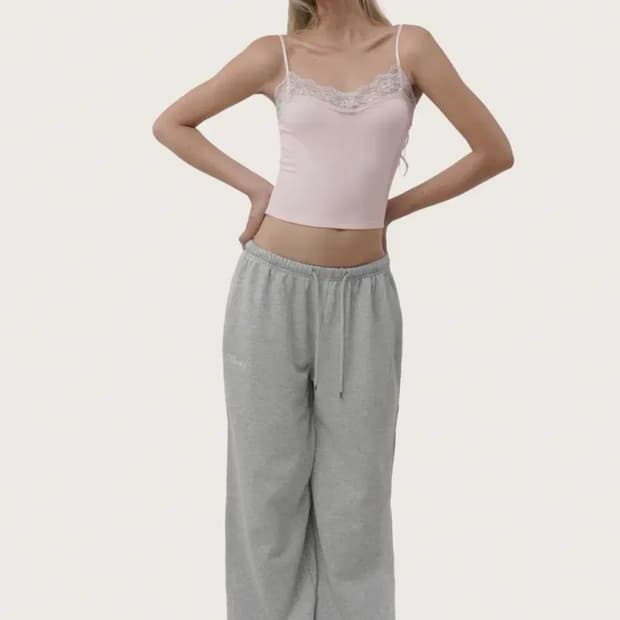 클리시어 베이직 로고 스트링 조거 팬츠