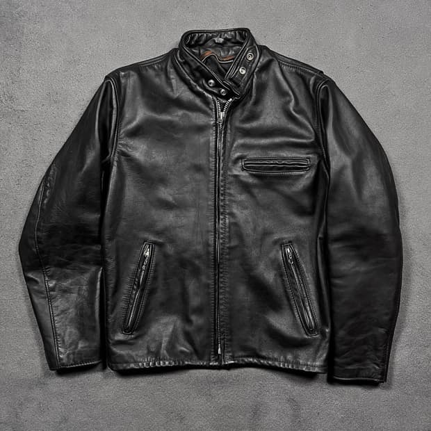 90's Schott 쇼트 카우레더 641 싱글 라이더 자켓