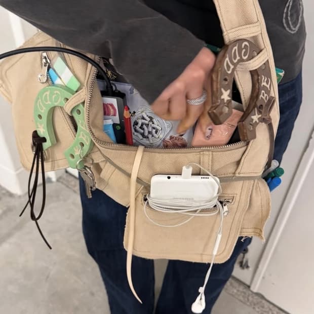 odlyworkshop denim trouser bag