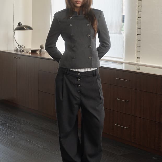 (새상품)Toh Margaux button slacks 마고 버튼 슬랙스