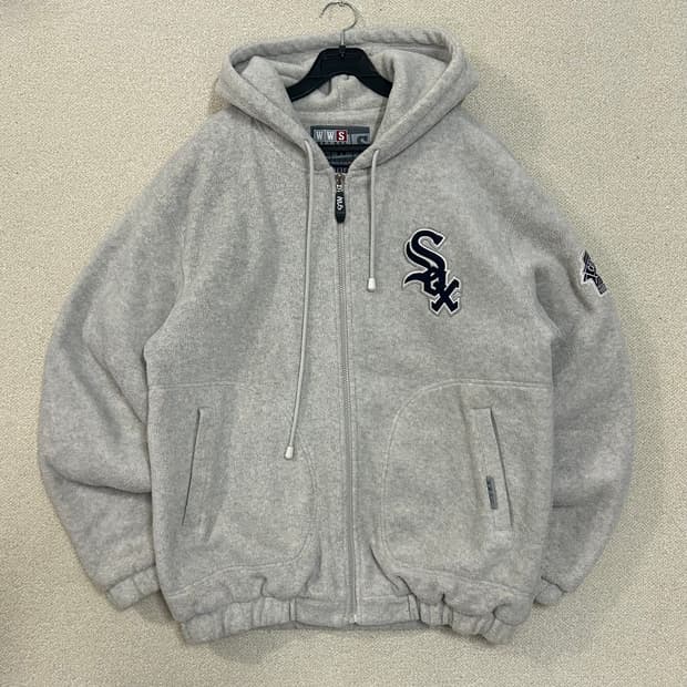 (L) 90s MLB WWS 시카고 화이트삭스 후리스 후드집업