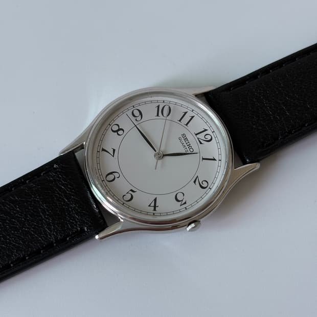 1980s Arabic Index Silver Quartz