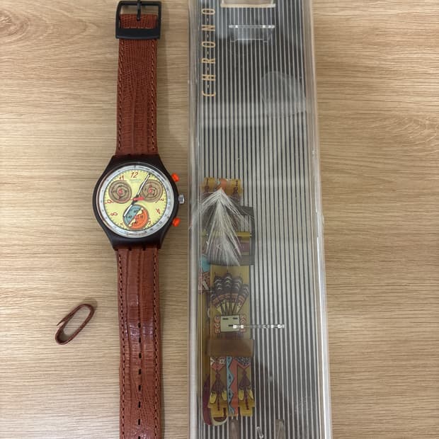 빈티지 스와치 시계 춤추는 깃털