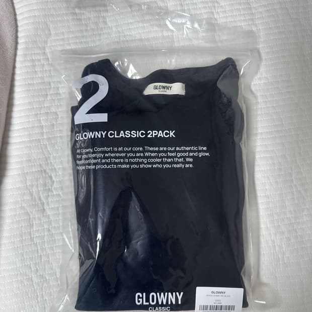 글로니 G Baby tee 베이비티 블랙(2pack)