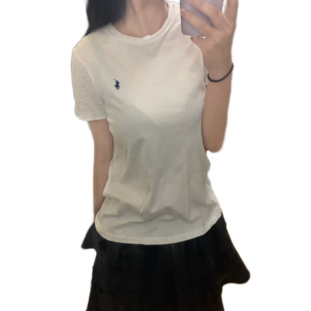 정품qr)폴로 랄프로렌 화이트 반팔 티셔츠
