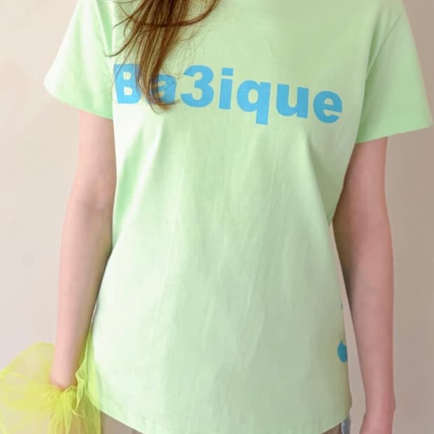 [fe.3] petit logo t-shirt (apple mint)