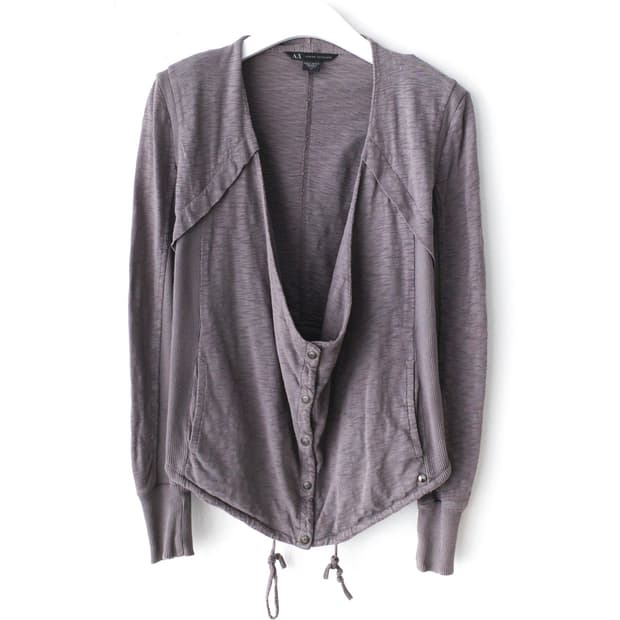 armani exchange)unbalanced snap cardigun