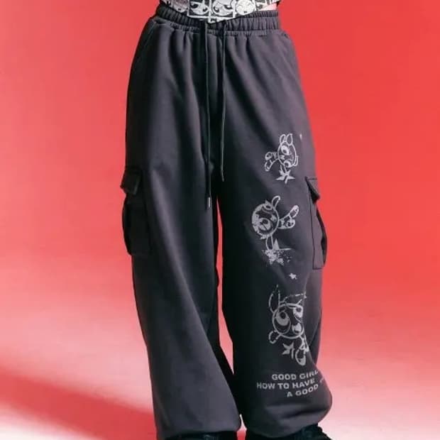 네스티팬시클럽[PPG X FANCY] 스페이스 스트링 카고팬츠