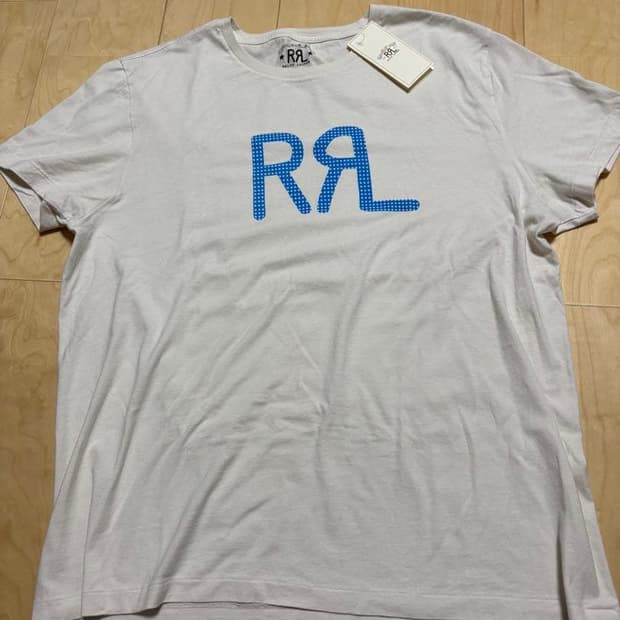 RRL 더블알엘 포 론한만 로고 반팔 티셔츠 화이트