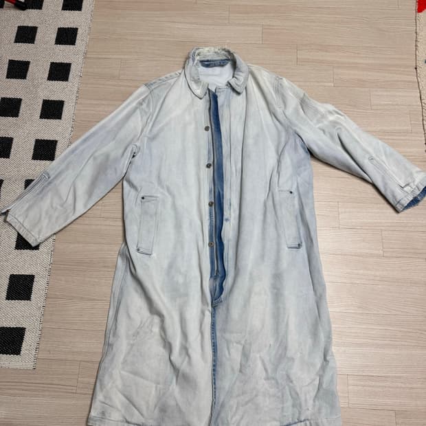 032c 데님 롱 트렌치코트 48