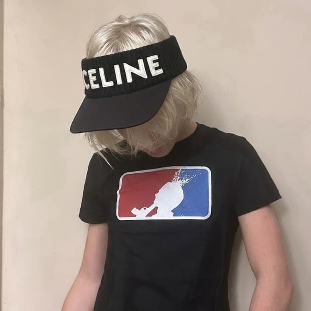 CELINE 로고 바이저 캡