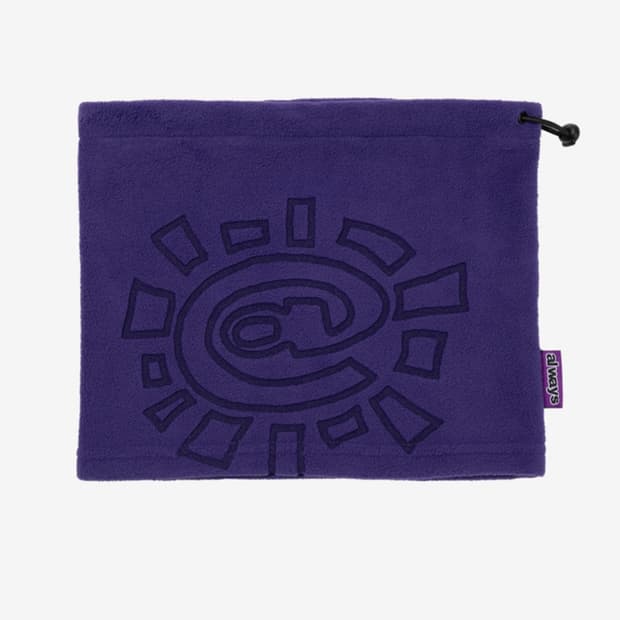 polarfleece snood beanie - purple