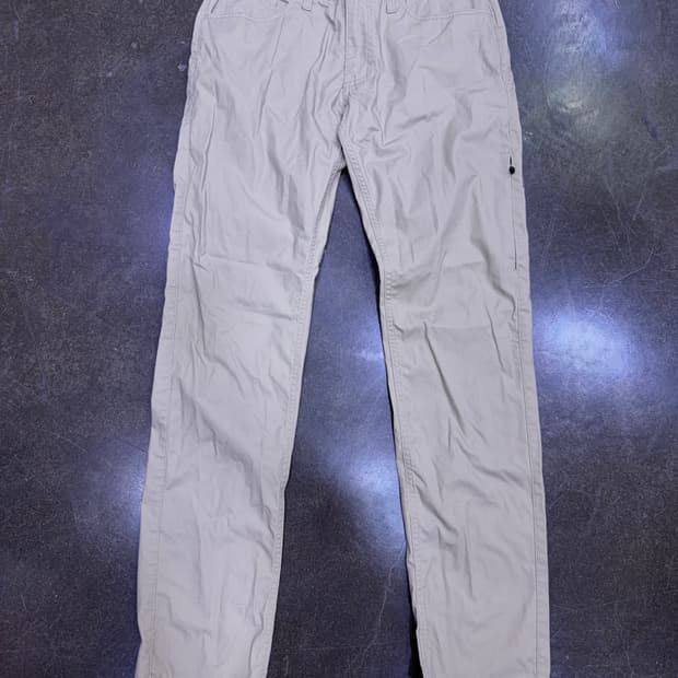 오클리 슬림 스트레이트핏 펑션 지퍼 포인트 코튼 베이지 팬츠 32