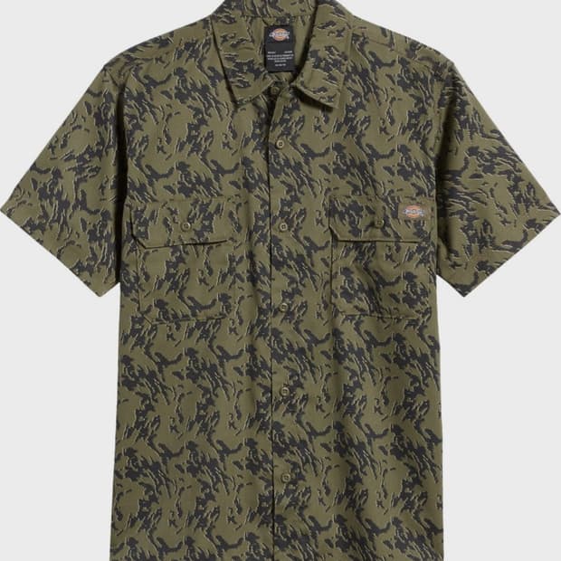 Dickies 숏슬리브 카모 워크 셔츠