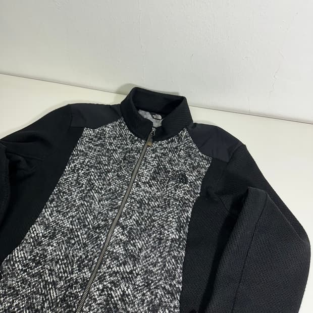 L 노스페이스 블랙 보카시 니트집업