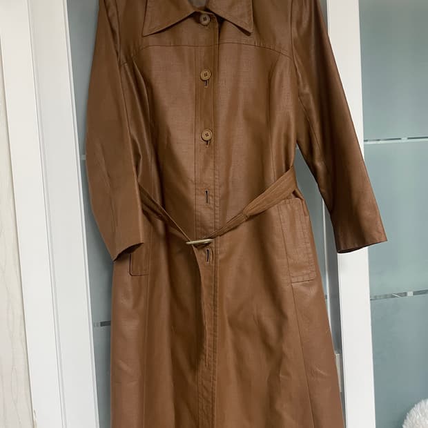 브라운 레더st 코트