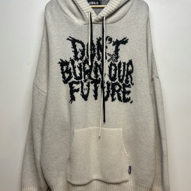 AjobyaJo 니트 후드티 아이보리