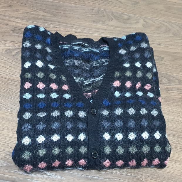 라드뮤지션 페어아일 모헤어 캐시 혼방 가디건