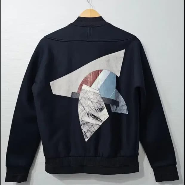 시스템옴므 백프린팅 블루종 자켓 95