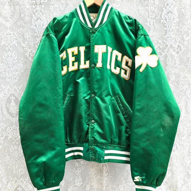 90s 스타터 보스턴 셀틱스 새틴 자켓 (made in usa)
