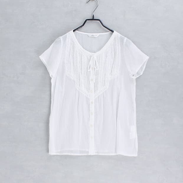 dobie lace sheer cotton top