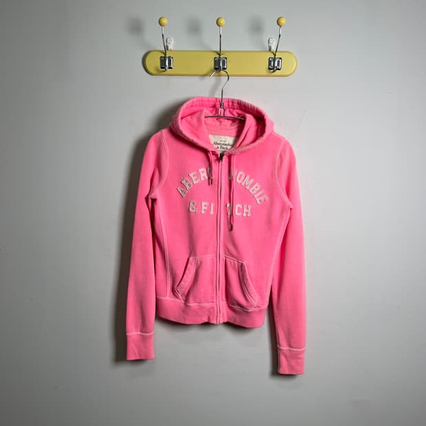 아베크롬비 딱붙 핑크 후드 집업