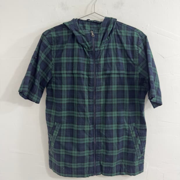 uniqlo check hood jacket